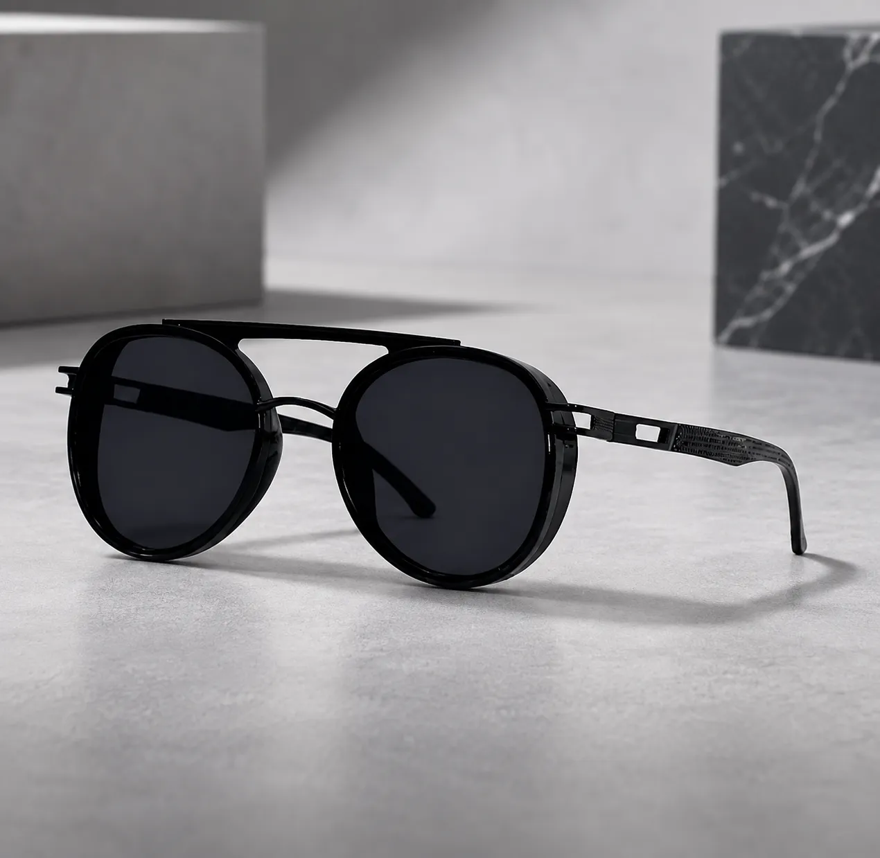 file_00000000922c82118be6be1e562a9c44_converted Men’s Round Double Bridge Shades - Image 1