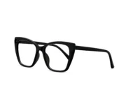 Women’s Square Cat-Eye Black Eyeglasses - Image 3