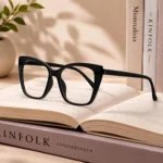 Women’s Square Cat-Eye Black Eyeglasses