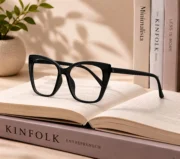 Women’s Square Cat-Eye Black Eyeglasses