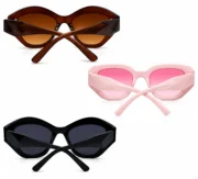 Women’s Chunky Geometric Sunglasses Combo - Image 3