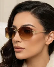 Women’s Trendy Rimless Sunglasses Combo - Image 6