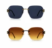 Women’s Trendy Rimless Sunglasses Combo - Image 2