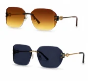 Women’s Trendy Rimless Sunglasses Combo - Image 3