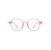 Women’s Pink Hexagonal Eyeglasses - Image 2