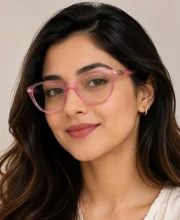 Women’s Small Cat-Eye Pink Eyeglasses - Image 5