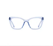 Women’s Square Cat-Eye Blue Eyeglasses - Image 2