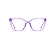 Women’s Square Cat-Eye Violet Eyeglasses - Image 2