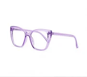 Women’s Square Cat-Eye Violet Eyeglasses - Image 3