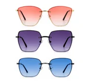 Unisex Gradient Fashion Sunglasses Combo - Image 2