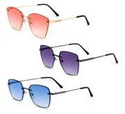 Unisex Gradient Fashion Sunglasses Combo - Image 3