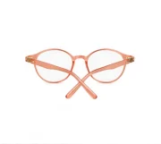 Women’s Round Clear Peach Eyeglasses - Image 4