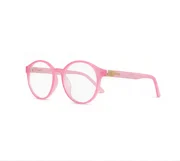 Women’s Round Clear Pink Eyeglasses - Image 3