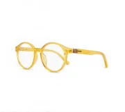 Women’s Round Clear Yellow Eyeglasses - Image 3