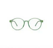 Women’s Round Clear Green Eyeglasses - Image 2