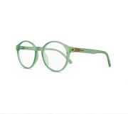 Women’s Round Clear Green Eyeglasses - Image 3