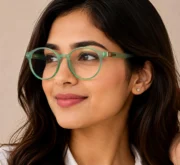 Women’s Round Clear Green Eyeglasses - Image 5