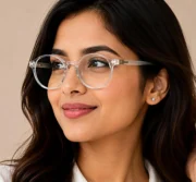 Women’s Round Clear Frame Eyeglasses - Image 5