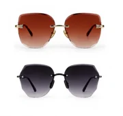Women’s Elegant Rimless Sunglasses Combo - Image 2