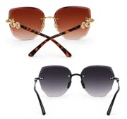 Women’s Elegant Rimless Sunglasses Combo - Image 4
