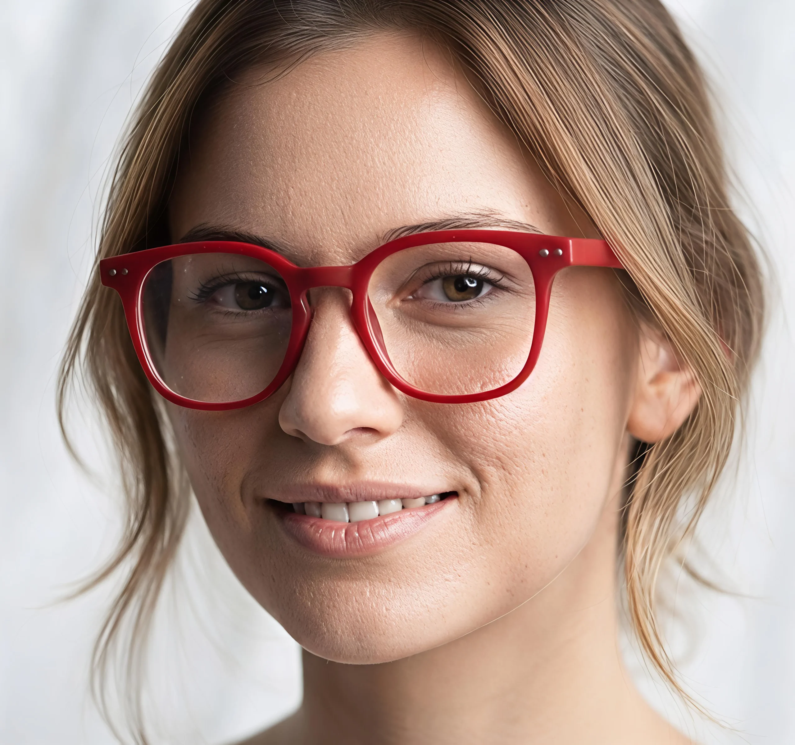 MODEL_converted Women's Rounded Square Eyeglasses - Image 1