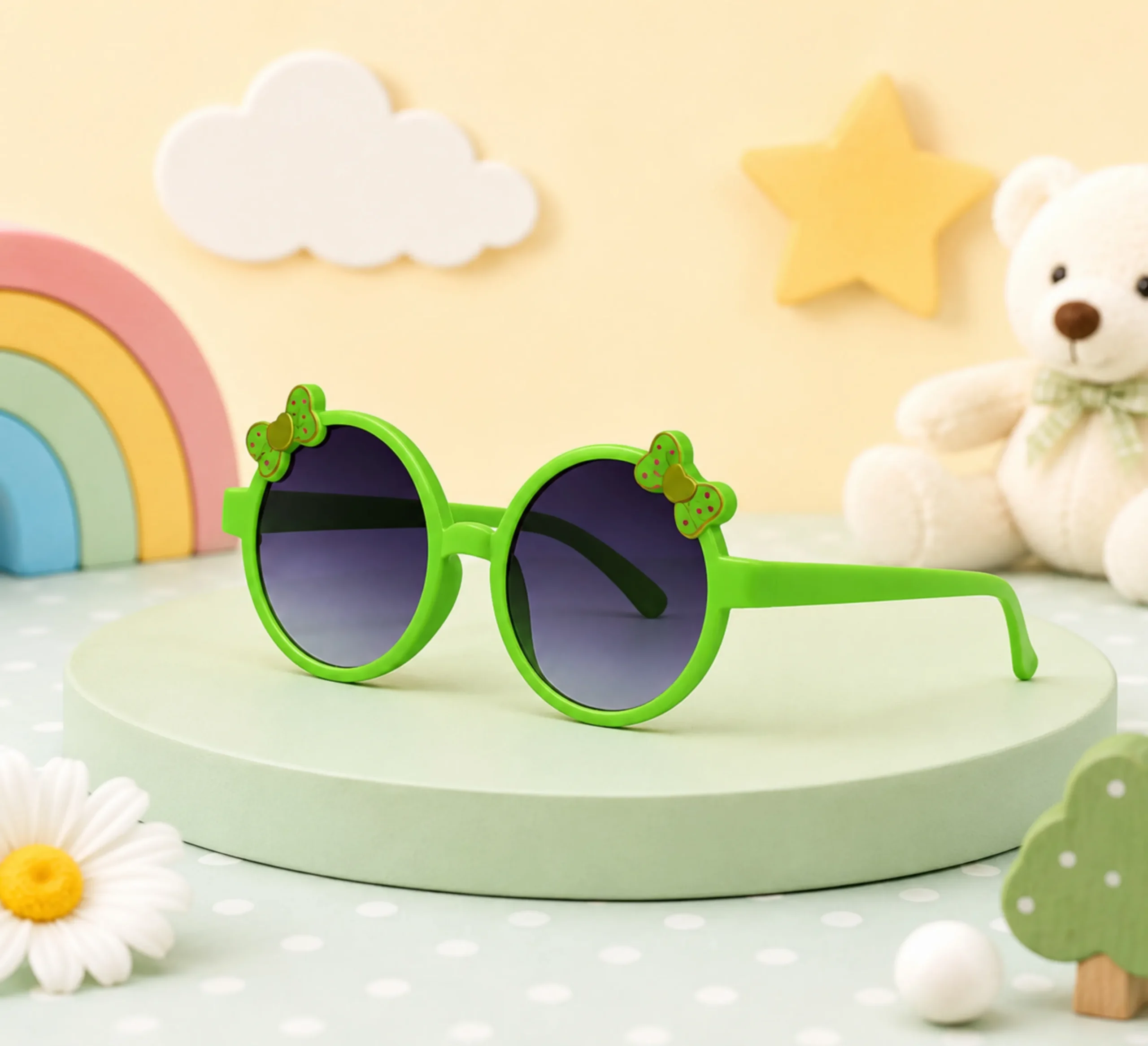 Picsart_26-08-20_18-56-34-694_converted Kids Bow Round Sunglasses - Image 1