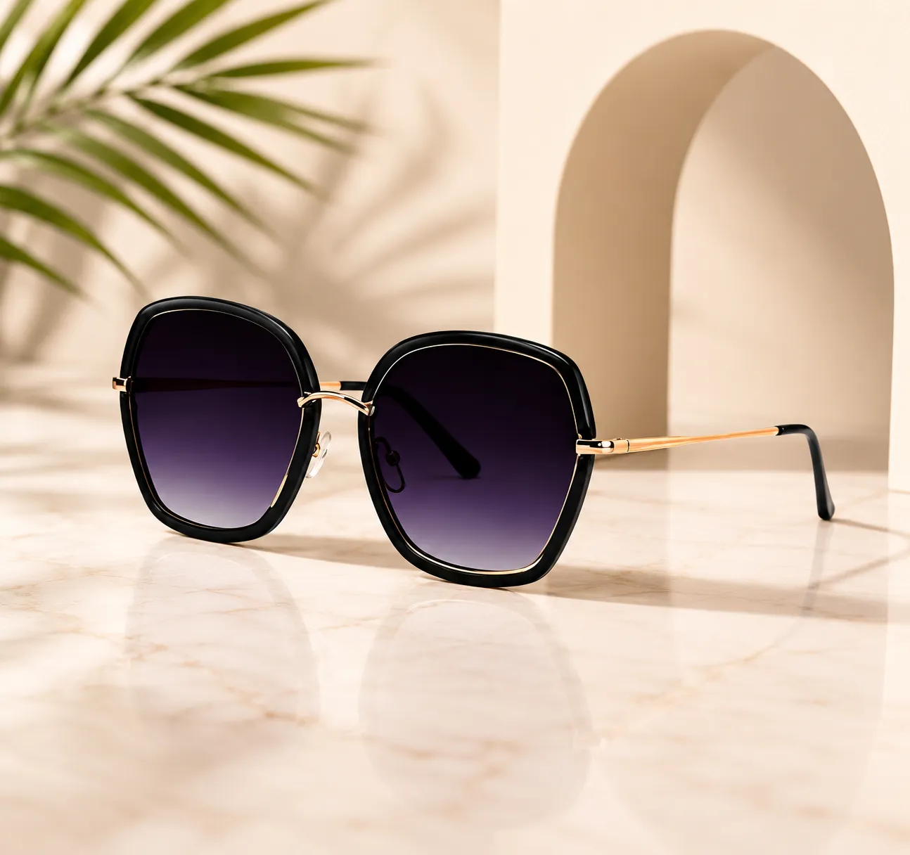 file_000000000fc48211af8331ec5de10d15_converted Unisex Semi-Round Gradient Sunglasses - Image 1