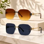 Women’s Trendy Rimless Sunglasses Combo