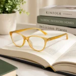 Women’s Small Cat-Eye Yellow Eyeglasses