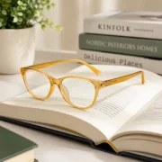 Women’s Small Cat-Eye Yellow Eyeglasses