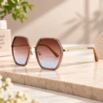 Men’s Hexagonal Gradient Sunglasses