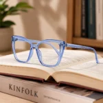 Women’s Square Cat-Eye Blue Eyeglasses
