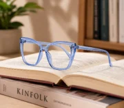 Women’s Square Cat-Eye Blue Eyeglasses