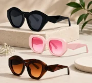 Women’s Chunky Geometric Sunglasses Combo