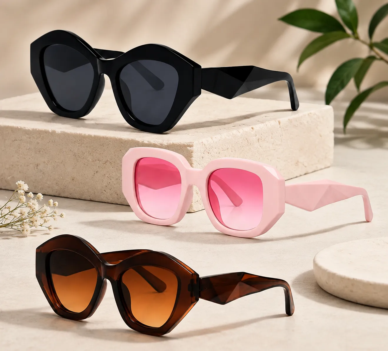 file_00000000fd108211bfe06dd21e0b446b_converted Women’s Chunky Geometric Sunglasses Combo - Image 1